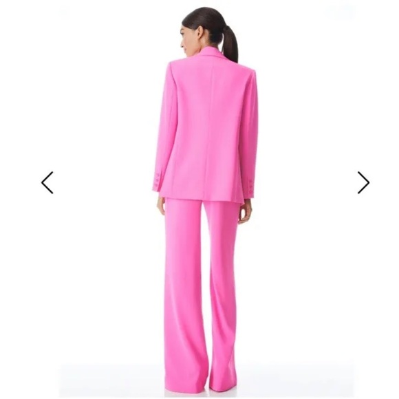New Alice and Olivia French Rose Pink Denny Notch Collar Blazer Size 8 NWT - Picture 3 of 8